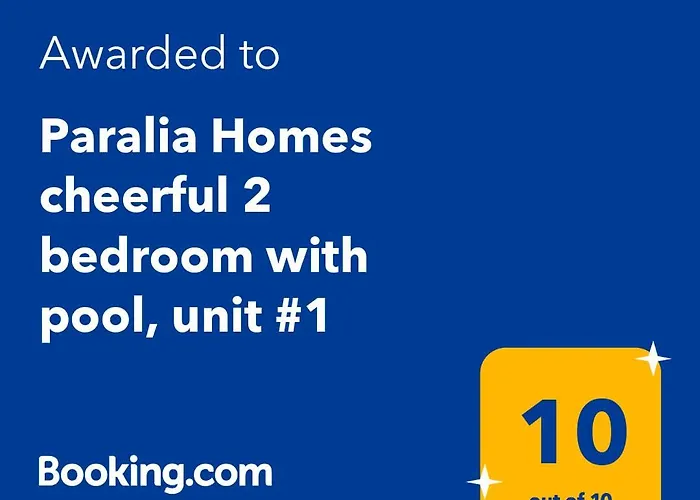 Paralia Homes Cheerful 2 Bedroom With Pool, Unit #1 *